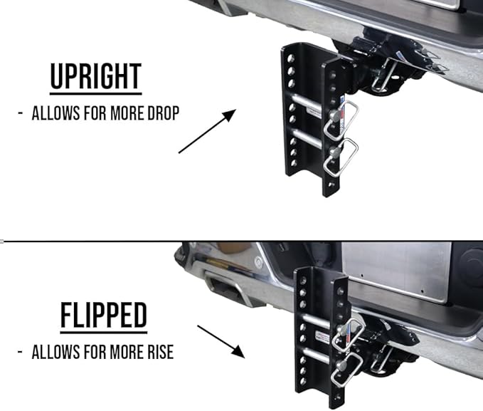 Shocker XR Adjustable Drop Hitch, Fits 2-1/2"Hitch Has 2-5/16"Ball 0-9" Drop