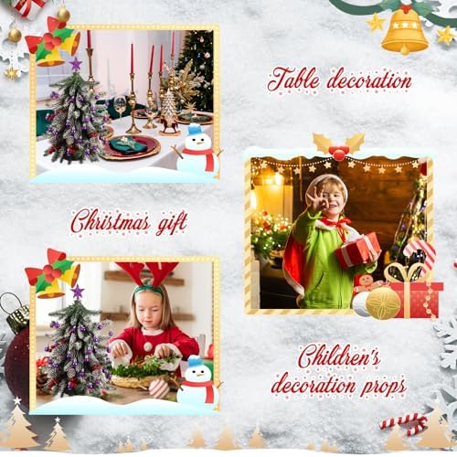 RoundFunny 25 Pcs Mini Christmas Balls Ornaments Set 0.79 Inch Christmas Day Ball Topper Star Tree Hanging Ornaments for Party Decoration(Purple)