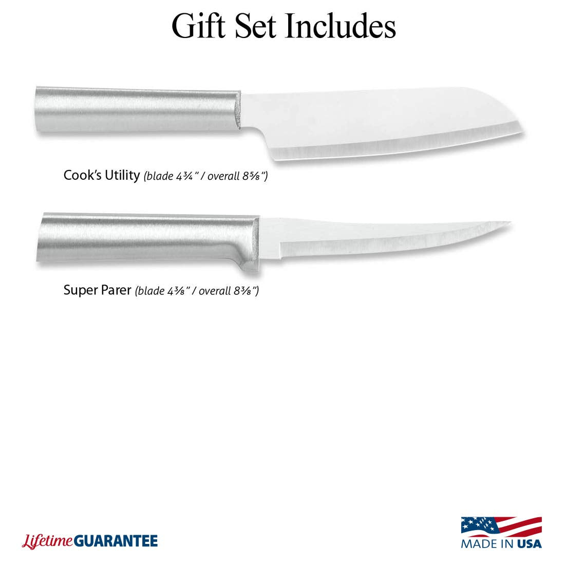 Rada Cutlery Cook’s Select Knife Gift Set (S53), 2-Piece Knife Set, Stainless Steel Blade, Silver Handle