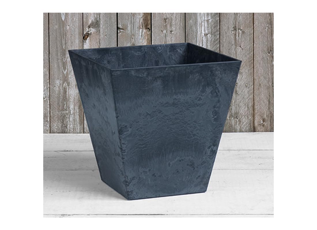 ArtStone Root & Vessel, Black, 35128 Ella Square Planter, 12, Inch