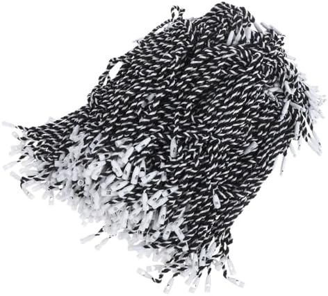 500pcs Christmas Ornament Snap-Locking Ropes Black Cotton Thread