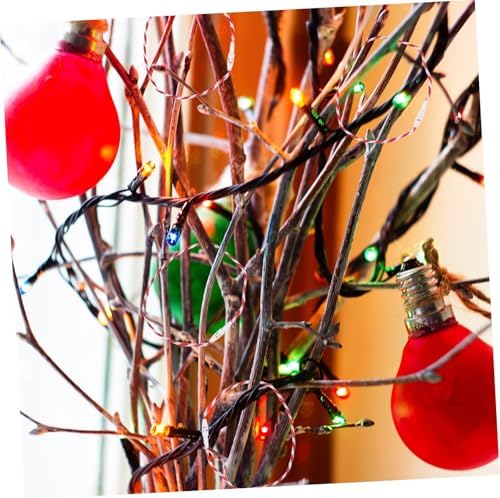 Healifty 500pcs Ornament Ribbon Hangers: Cotton Thread Strings with Plastic Buckles - Christmas Holiday Party Decoration Accessories for Family Tree Decorating