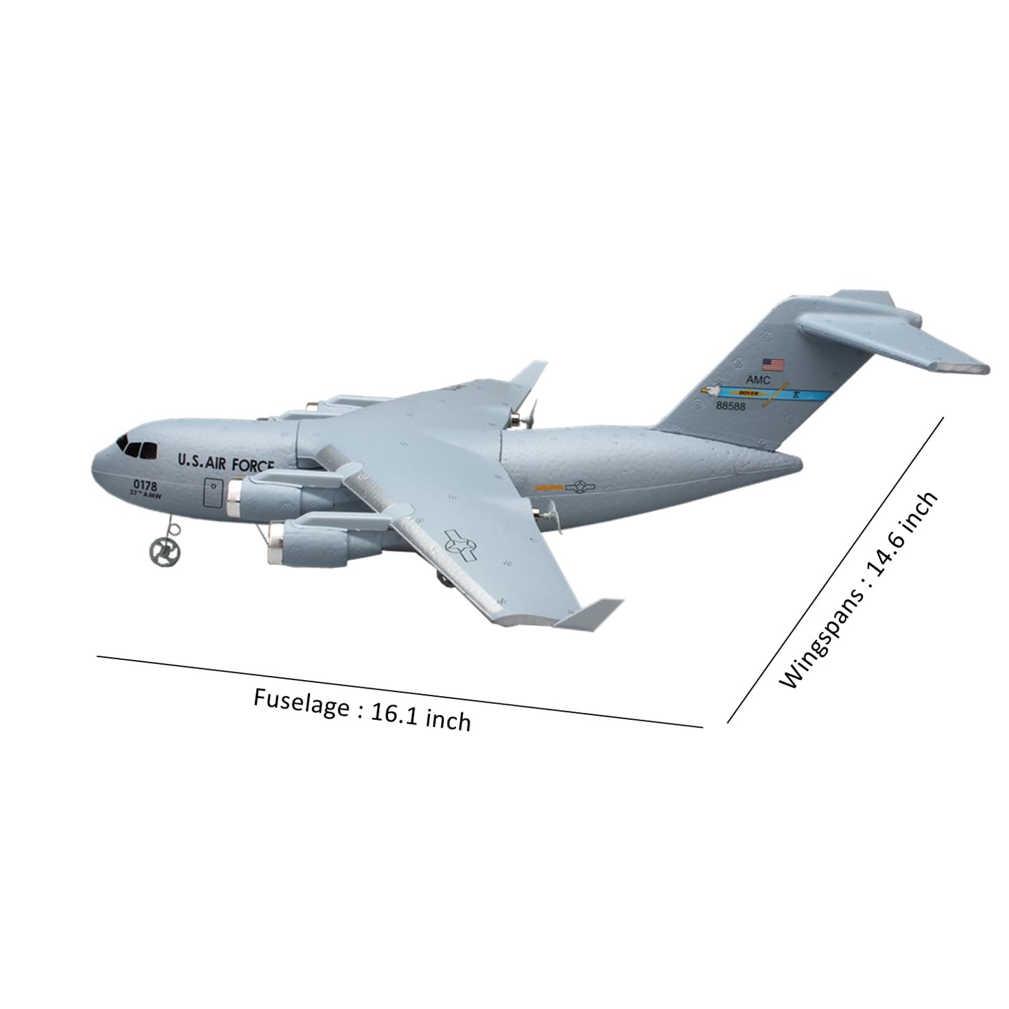 RC Plane,2 Channels Remote Control Airplane RTF,RC Airplane C-17,Remote Control Plane for Kids Adults Beginner (2CH)