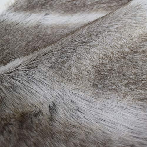 Deluxe Multi Colors, Grey Stripe and Beige Faux Fur Christmas Tree Skirt - 36 inch