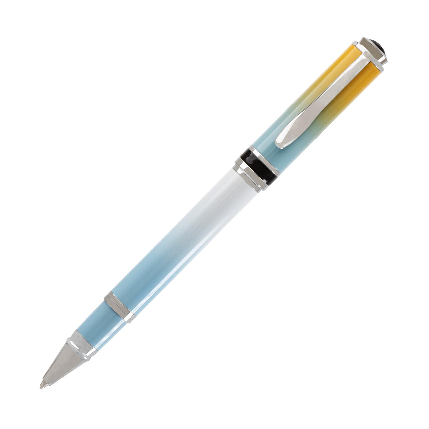 Monteverde USA Innova Ombre Fusion Bliss (Gold/Blue/White Gradient Finish) Rollerball Pen - Refillable, Gift Case, Luxury Pen