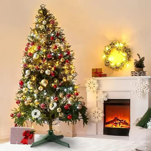 Portable Christmas Tree Base, Christmas Tree Stand with 4 Sturdy Legs, Two Way Rotating and 55 Pounds Bearing Capacity, Stable Metal Base and Easy to Maintain, Suitable for Homes, Shops