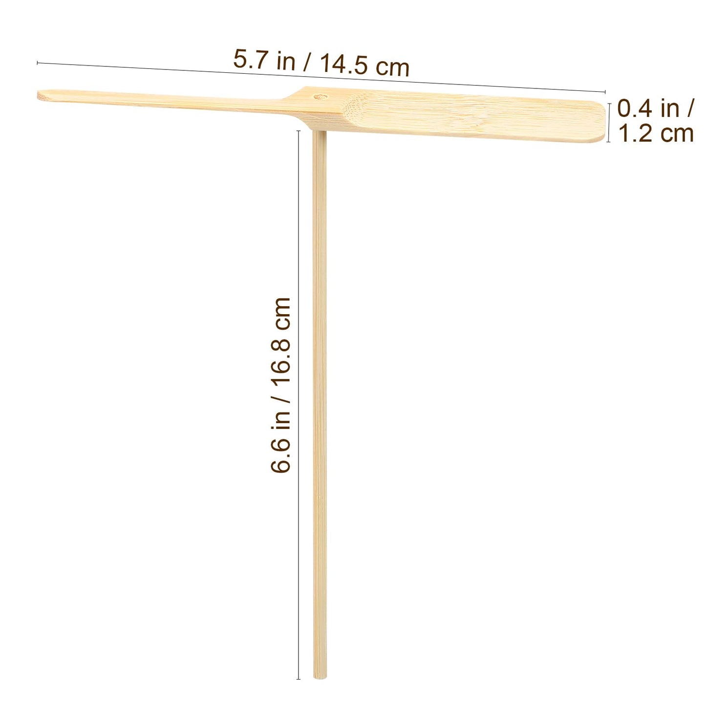 Hemoton Flying Wooden Dragonfly Toy 6.61 Inch Hand Rub Propeller Toy for Kids Outdoor Interactive Play 10 Pack