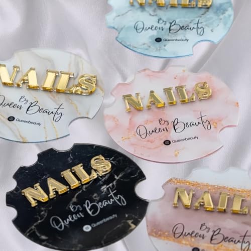 Personalized 3D Nailfie Disk, Custom Nail Photo Prop with Branding Disk, Acrylic Nailfie Disc for Salon Display and Social Media, Nail Tech Photo Prop Social Media Tool