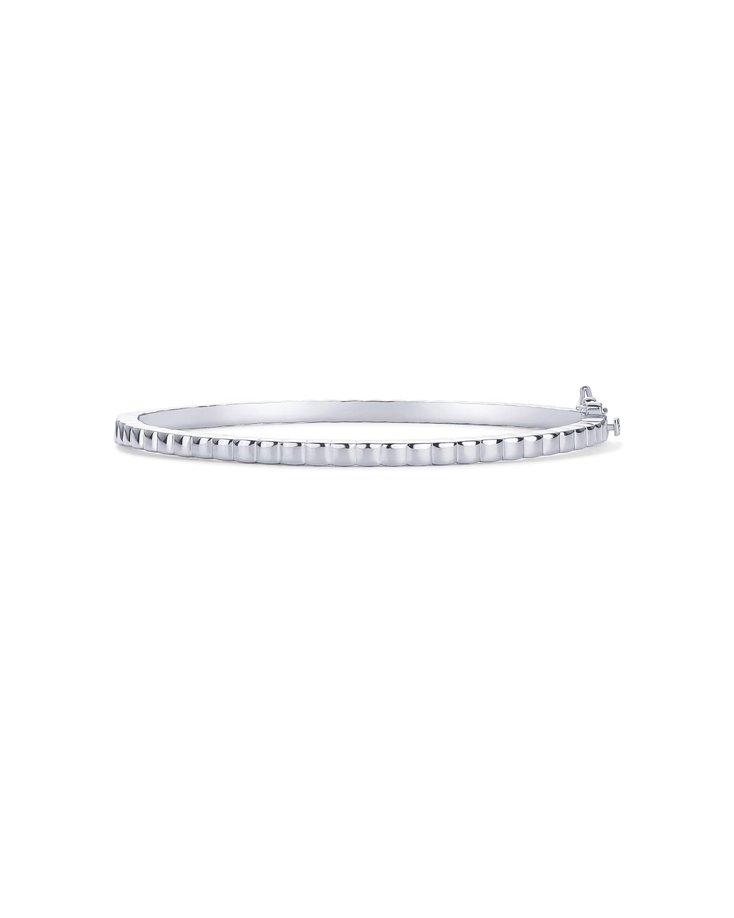 PAVOI Rhodium Plated Stackable Bangle Bracelet for Women | Statement Jewelry Dainty Cuff Bracelets