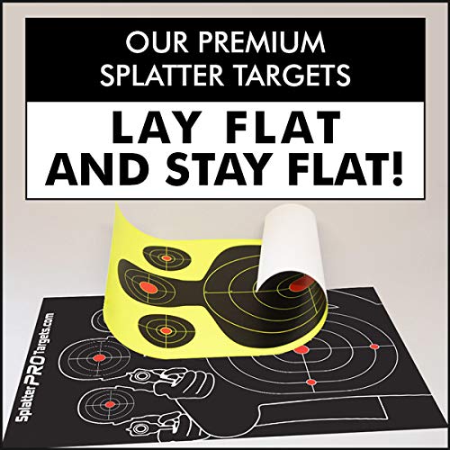12x18 Splatter Targets. Shots Burst Bright White Upon Impact. Instantly See Your Shots. Ultimate Contrast with White on Black. (25)