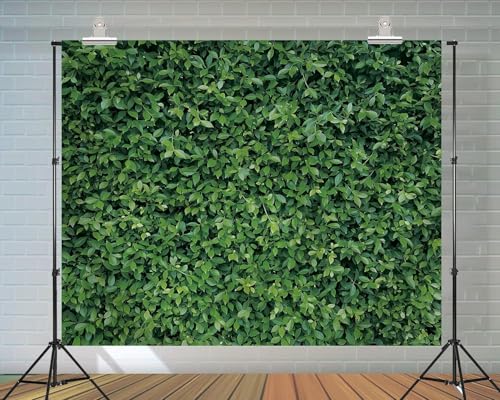 12x8ft Fabric 3D Green Leaves Grass Backdrop Spring Greenery Grass Wall Photography Background for Birthday Party Baby Shower Room Wall Decor Supplies Booth Props - size: 12X8ft