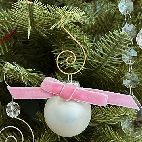 allydrew Christmas Tree Ornament Hooks, S-Shaped Swirl Hooks for Hanging Decorations (Pack of 80), Silver & Gold