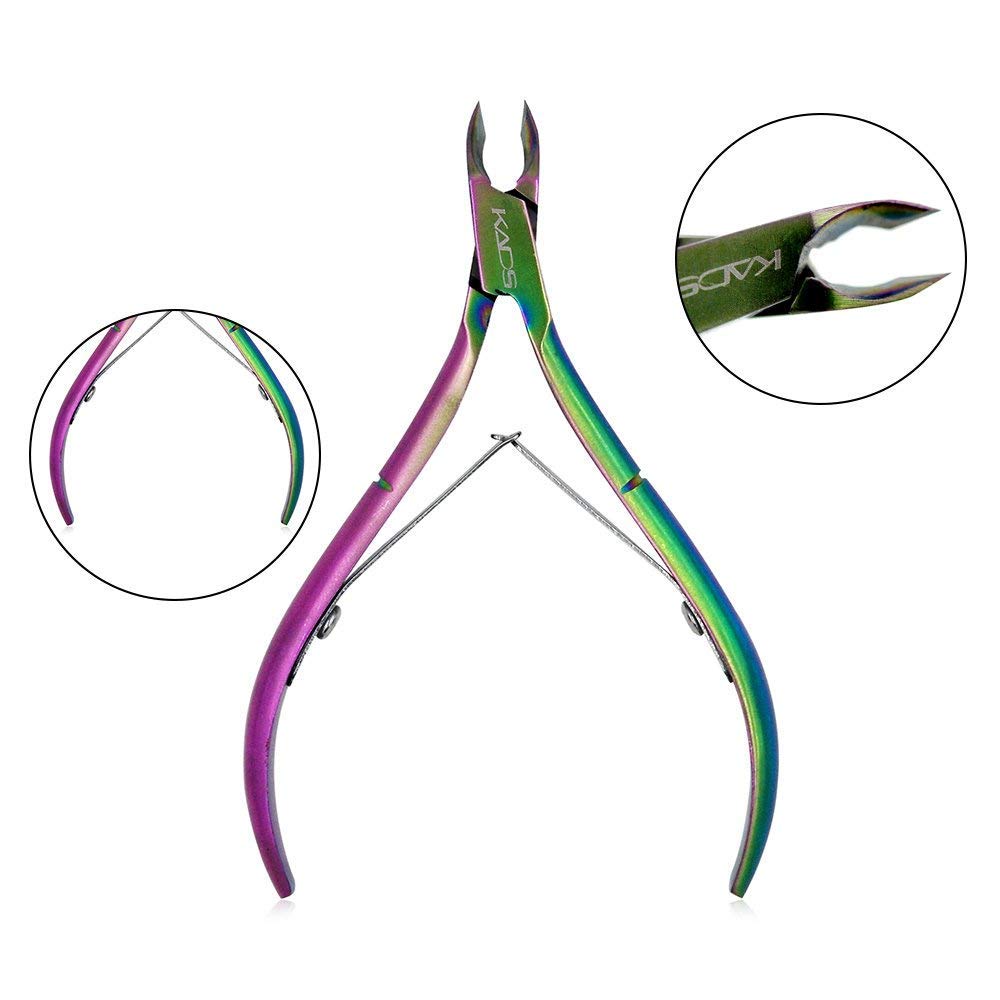 Rainbow Stainless Steel Nail Cuticle Pusher Double Ended Cuticle Remover Cleaner Manicure Pedicure Tool (set)
