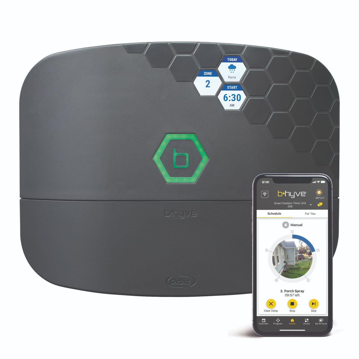 Orbit B-hyve XR Smart Sprinkler Timer - 8-Zone - WiFi-Enabled Indoor/Outdoor Irrigation Controller - App Control - Weatherproof Watering System - Multi Zone - Custom Programs - 57985