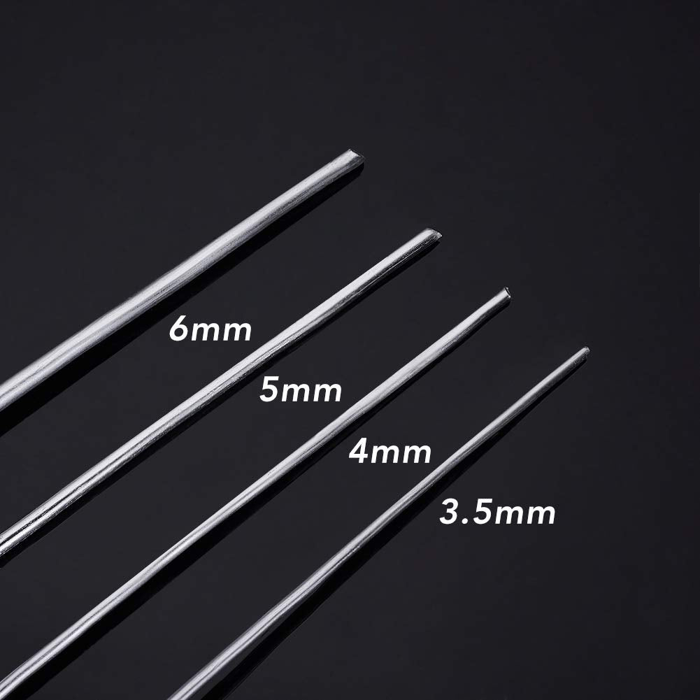 BENECREAT 3 Gauge(6mm) Silver Aluminum Wire 23 Feet Bendable Metal Sculpting Wire for Bonsai Trees, Floral, Skeleton Making, Home Decors and Other Arts Crafts Making