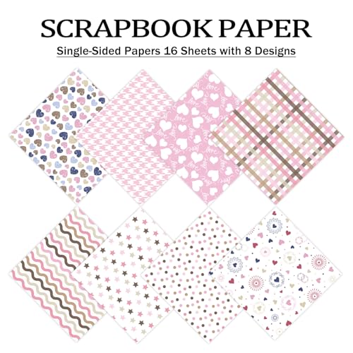 PRSTINCOL Scrapbook Paper,16 Sheets 4.1x5.8 Inch Painted Dots Style Scrapbook Supplies,Single-Sided Vivid Origami Decoupage Paper for DIY Crafts, Card Making, Art Journaling - color: Painted_Dots