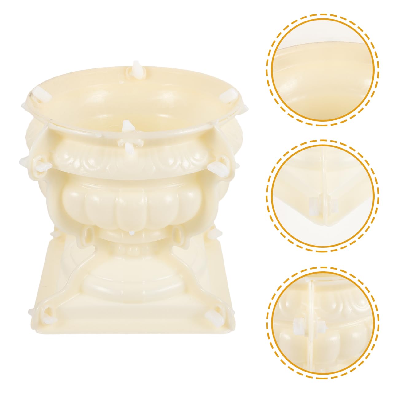 Yardwe Flower Pot Mold Unique Epoxy Planter Mold for Creative Crafts for Family Projects Home Decoration
