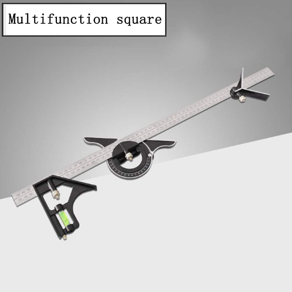 Stainless steel t square ruler Adjustable sliding combination Square Square Ruler & Protractor Level Measure Measuring Set 4-Piece 12" 4R Combination Square