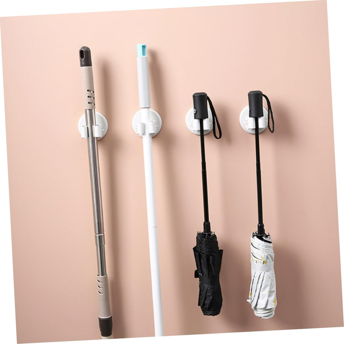 2sets Mop Broom Holder Wall
