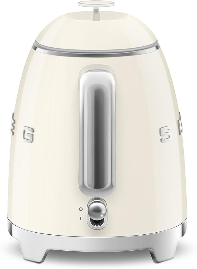 SMEG Mini 50's Retro Style 3 Cup Electric Kettle with Double Wall Anti Slip Base and Water Level Indicator (Cream)