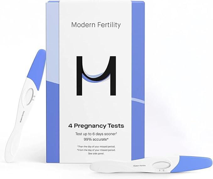 Modern Fertility Pregnancy Test | High-Sensitivity at-Home Test is 99% Accurate and Can Be Used 6 Days Before Your Missed Period, FSA HSA Approved | Includes 4 Tests