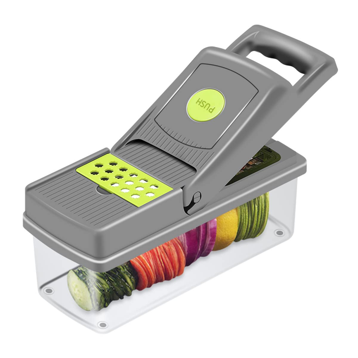 Hand Food Chopper 12 in 1 Vegetable Slicer Veg Chopper Set Grater Gadgets with Cleaning Key