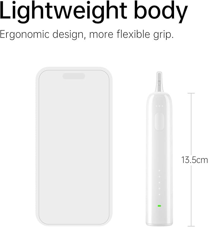 Wave Electric Toothbrush for Adults – Sonic Vibration & Rotation Technology, 3 Brush Heads, IPX7 Waterproof, Travel-Friendly, Deep Cleaning, Durable & Convenient Design