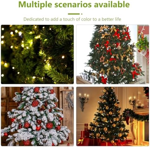 MERRYHAPY 100pcs Decorative Mini Hangers Green Hooks for Christmas Tree Ornaments Punch Installation for Hanging Wreaths and Decorations