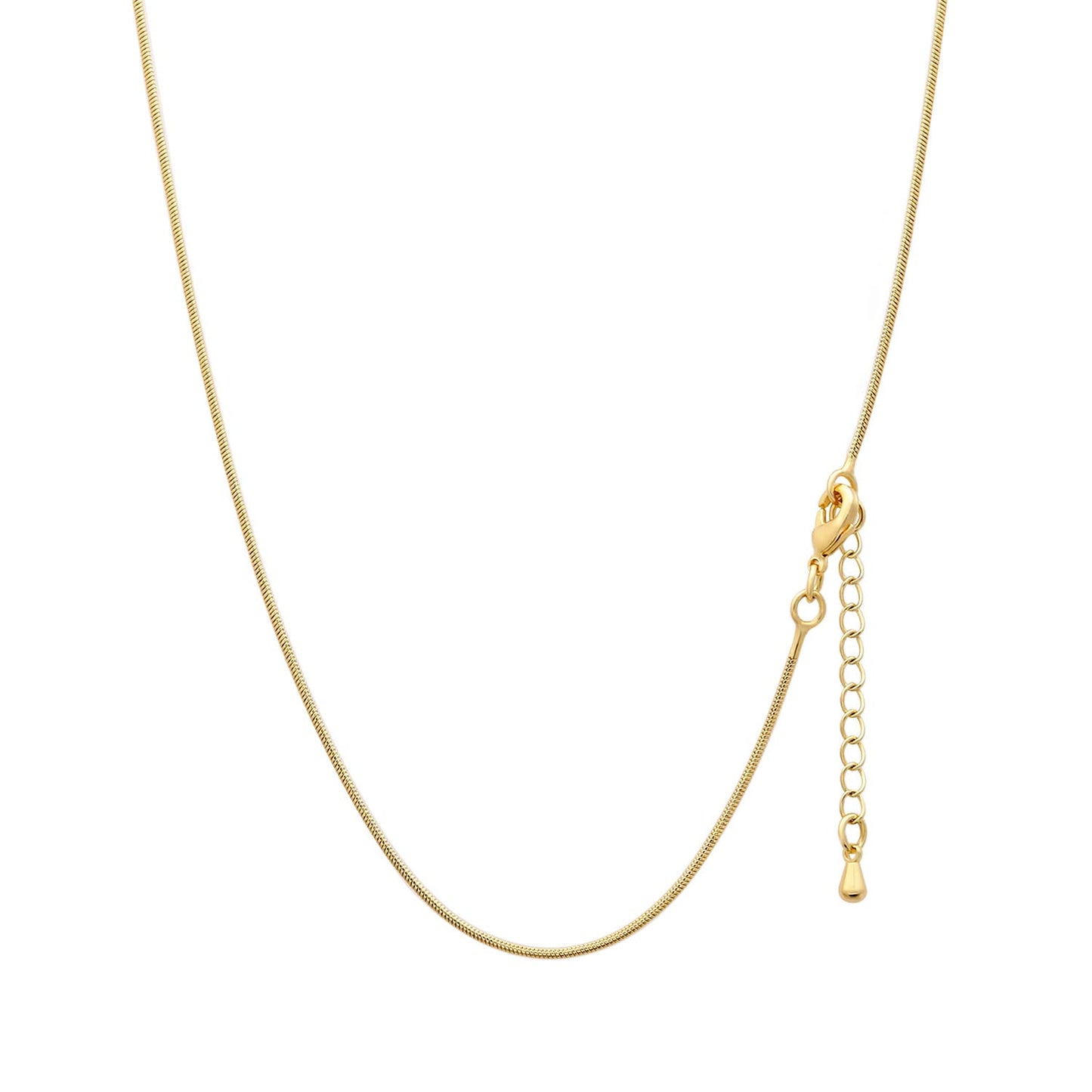 MAIKERDER Thin Gold Chain, 18K Gold Plated 1mm Thin Snake Chain Necklace for Women Dainty Round Minimalist Small Snake Chain Simple Necklaces Non Tarnish 18 Inches