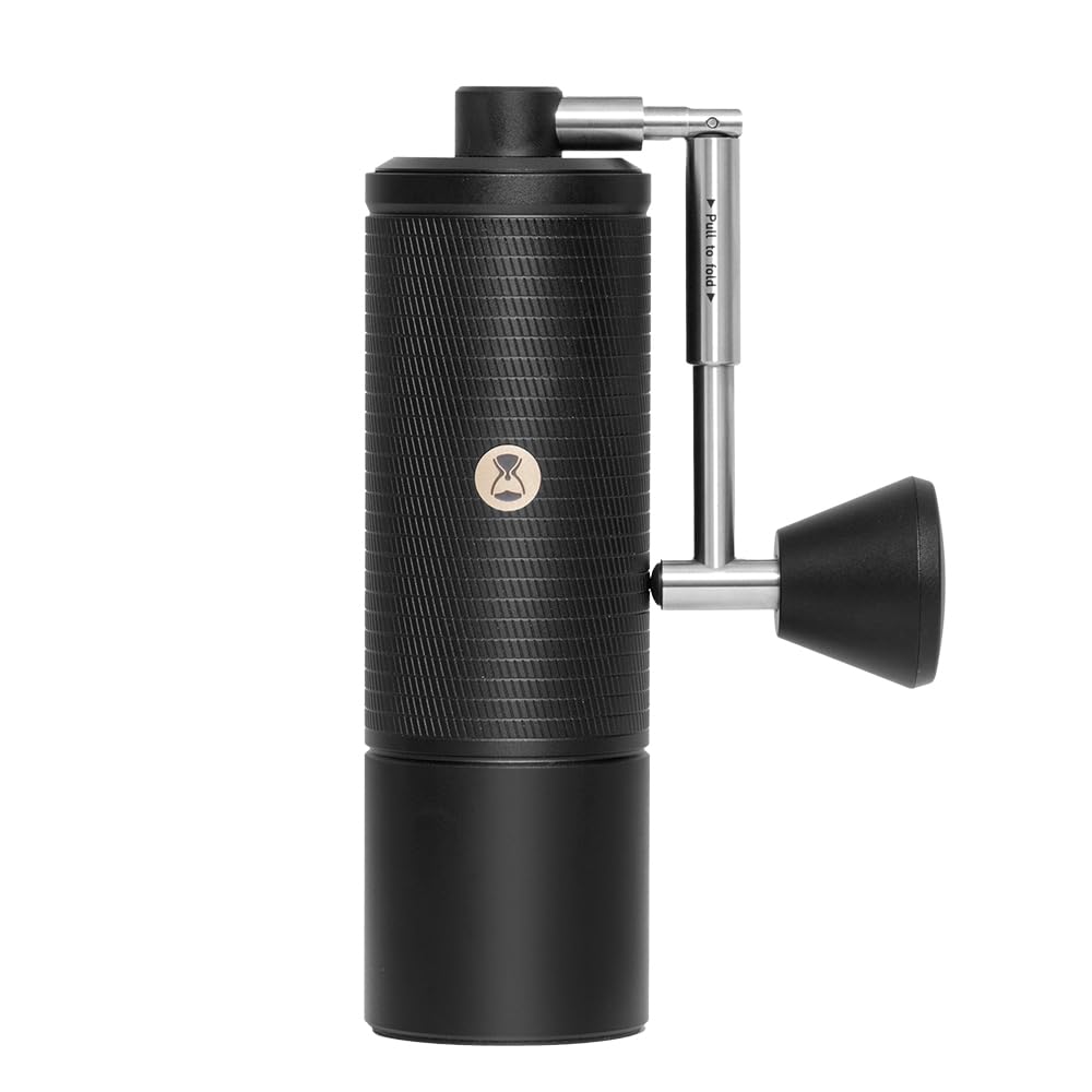 TIMEMORE C5 Pro Manual Coffee Grinder Capacity 30g with CNC Stainless Steel Conical Burr - Internal Adjustable Setting,Double Bearing Positioning (C5 Pro Matte Black)