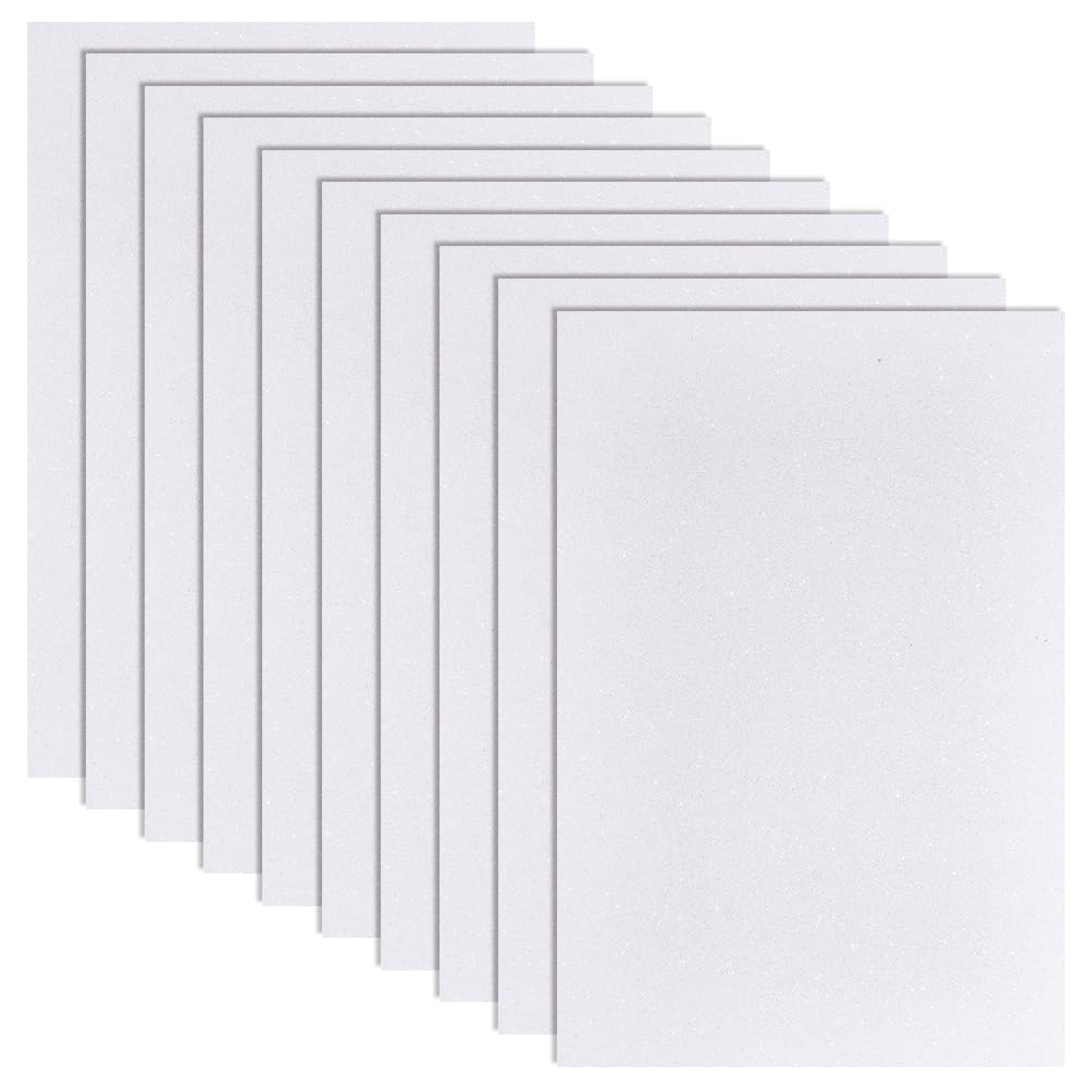 AHANDMAKER 10 Sheets White EVA Foam Sheets 11.8 x7.9 Inch 1.5mm Thickness Craft Foam Paper for Crafts Project Cardmaking Scrapbooking Cosplay Costume