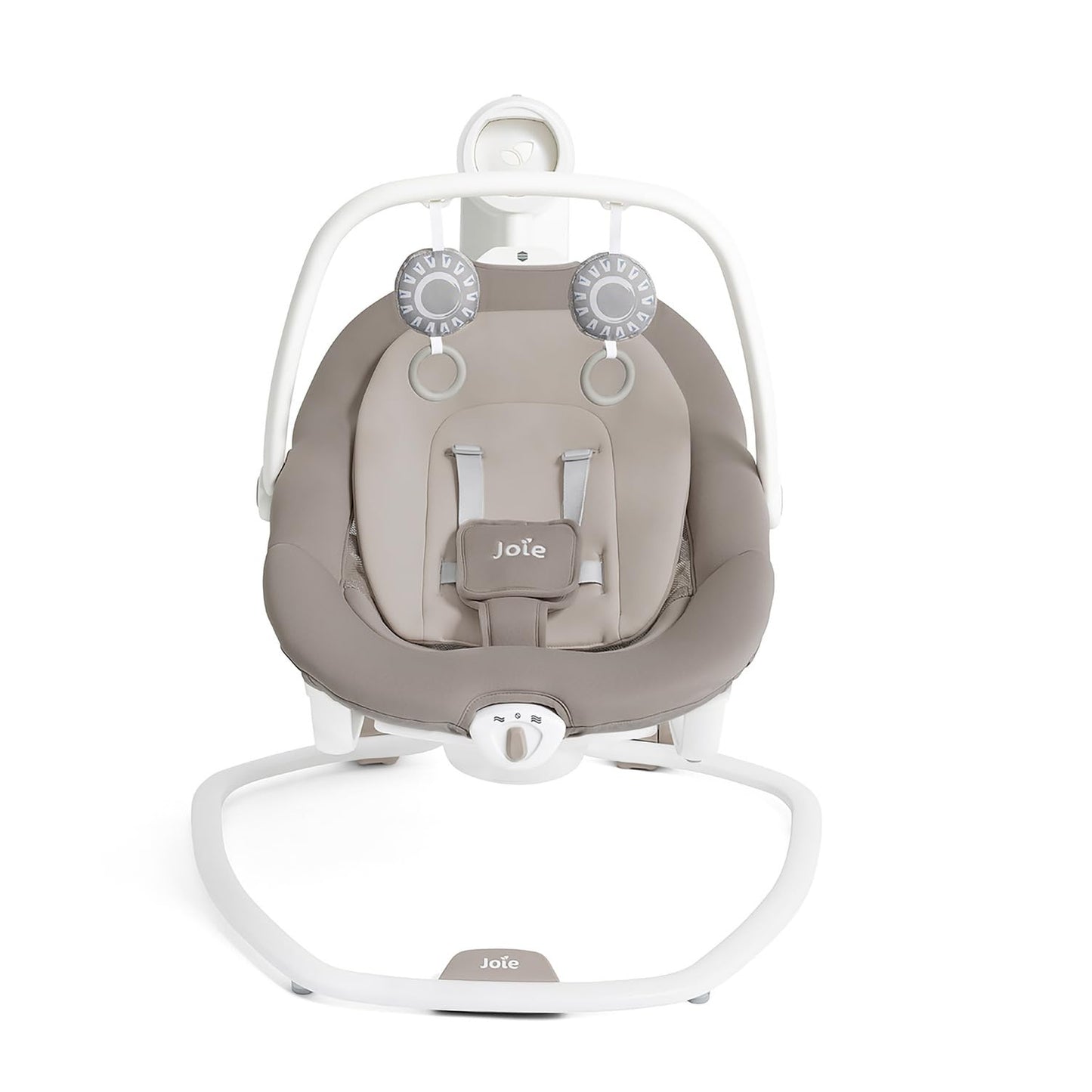Joie Miso 2-in-1 Baby Swing & Rocker– Dual Motion Swing & Portable Rocker with 6 Speed Settings, Soothing Vibration, and 3 Recline Positions – Softglow Dimmable Light (Walnut)