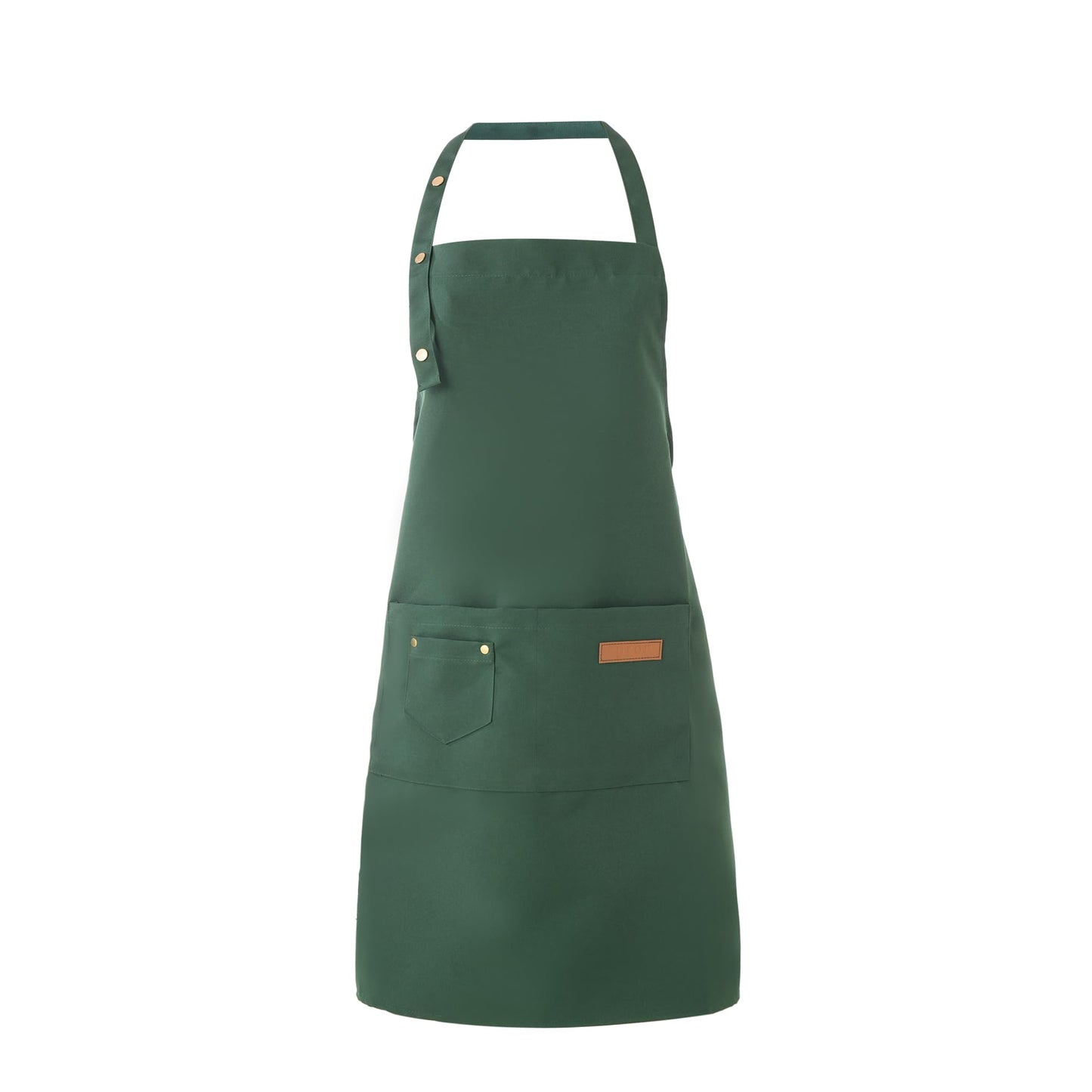Tosewever Art Aprons for Women Painting Pottery Baking, Mens Buckle Straps Kitchen Apron with Pockets for Chef Cooking (Green)