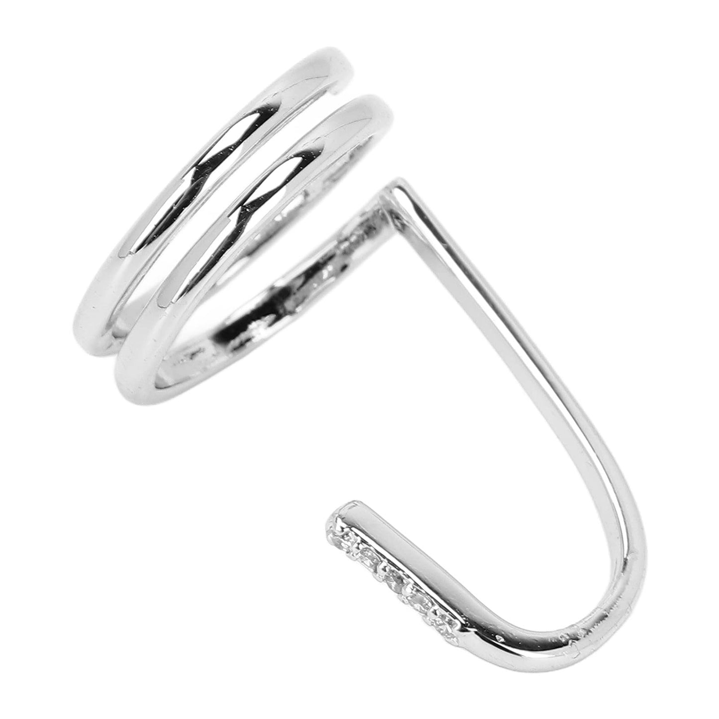 ZAICOLER Electroplated Copper Finger Nail Ring, Plating Jewelry Ring, Decorative for Parties, Weddings & Daily Wear, Ideal for Girlfriends (#2)