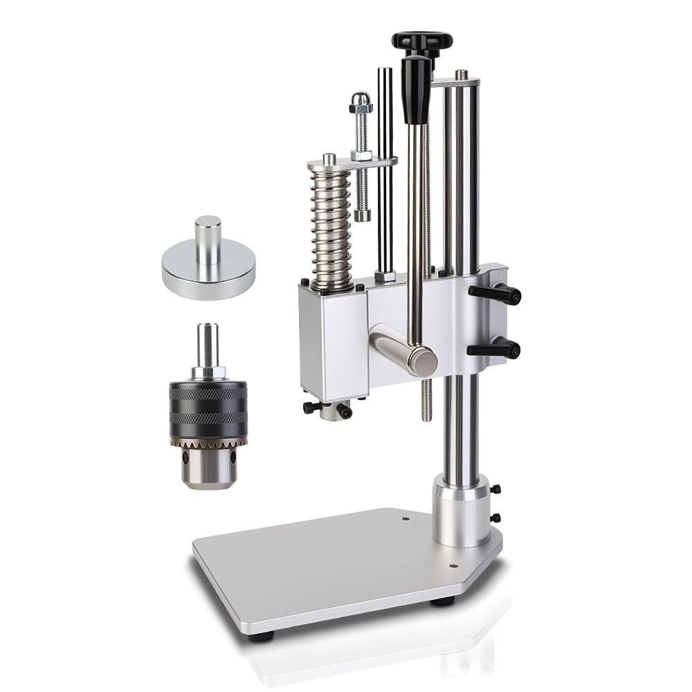 Aluminum Alloy Manual Press,Precision Punching Machine for electronic component,Leather,Jewelry,Laboratory Projects,beauty industry,Riveting,Punching,Cutting,Sealing,Disassembly (Aluminum Alloy Press)