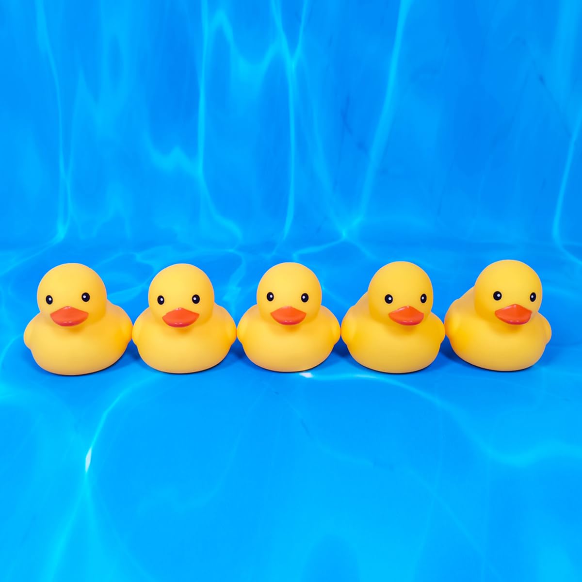 3 inch Kalafona Rubber Yellow Ducks/ Ducky No Hole Waterproof No Squeak Bath/Pool/Water Float Toy Stuffed with Sealed Plug Without Hole for Kids in Bulk