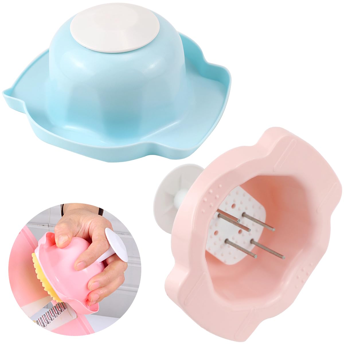 DOERDO 2Pcs Food Safety Holder for Mandolin Slicer Food Slicer Cutter Finger Guard Vegetable Cutting Finger Protector
