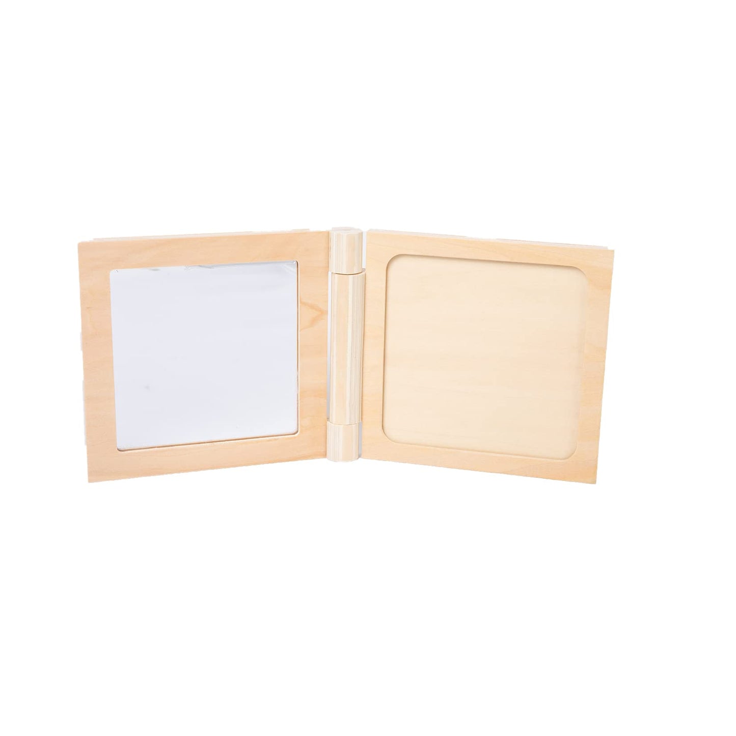 Adena Montessori Black and White Cards Wooden Frame with Mirror Tummy Time Toys 0-3 Months for Newborn