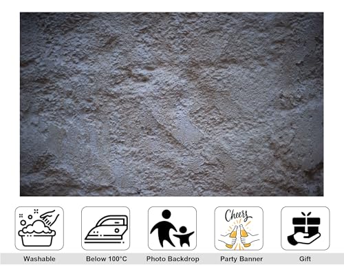 10x8ft Rough White Plaster Backdrop Uneven Texture Stucco Surface Neutral Tone Photography Background for Minimalist Party Studio Photoshoot Decorations Tapestry Banner Photo Booth Props - size: 10x8ft