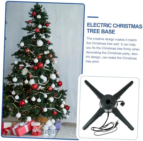 Alipis 1pc Electric Christmas Tree Stand Rotating Tree Base for Sturdy Design Non- Support Compatible Us for Holiday Decor