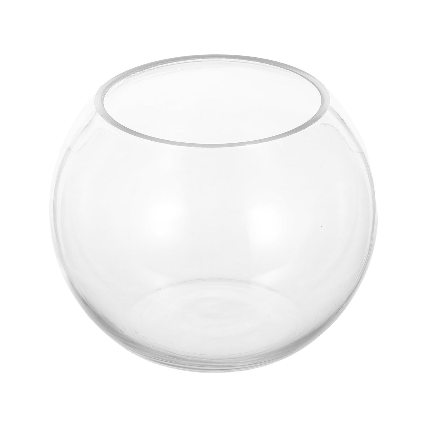 jojofuny Small Round Glass Bubble Vase 15cm Hydroponic Plant Container Succulent Terrarium Flower Pot for Home Office Decoration