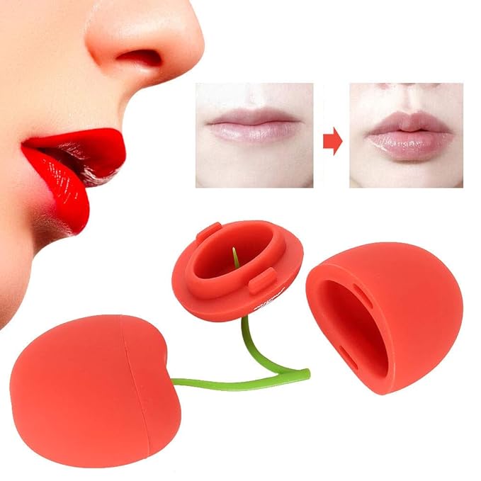 Lip Enhancer - Lip Plumper Device for Women & Girls, Beauty Tool with Cherry Shape Design, for Lip Training & Plumping, Portable Lip Care Device