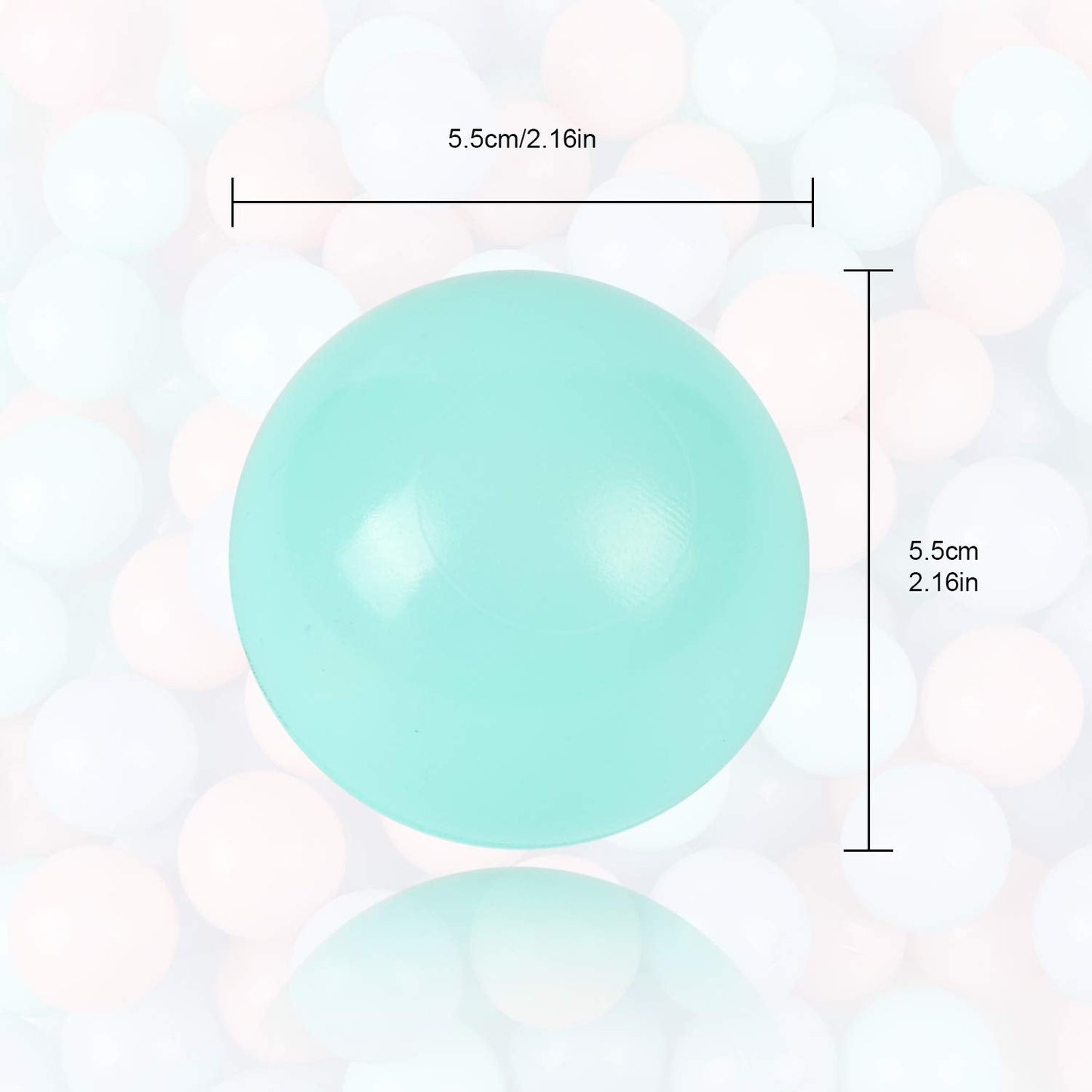 TRENDBOX 100 pcs Macaron Ball Pit Balls Plastic Balls for Ball Pit Pool Playpen Babies Kids Children Birthday Parties (100 pcs)