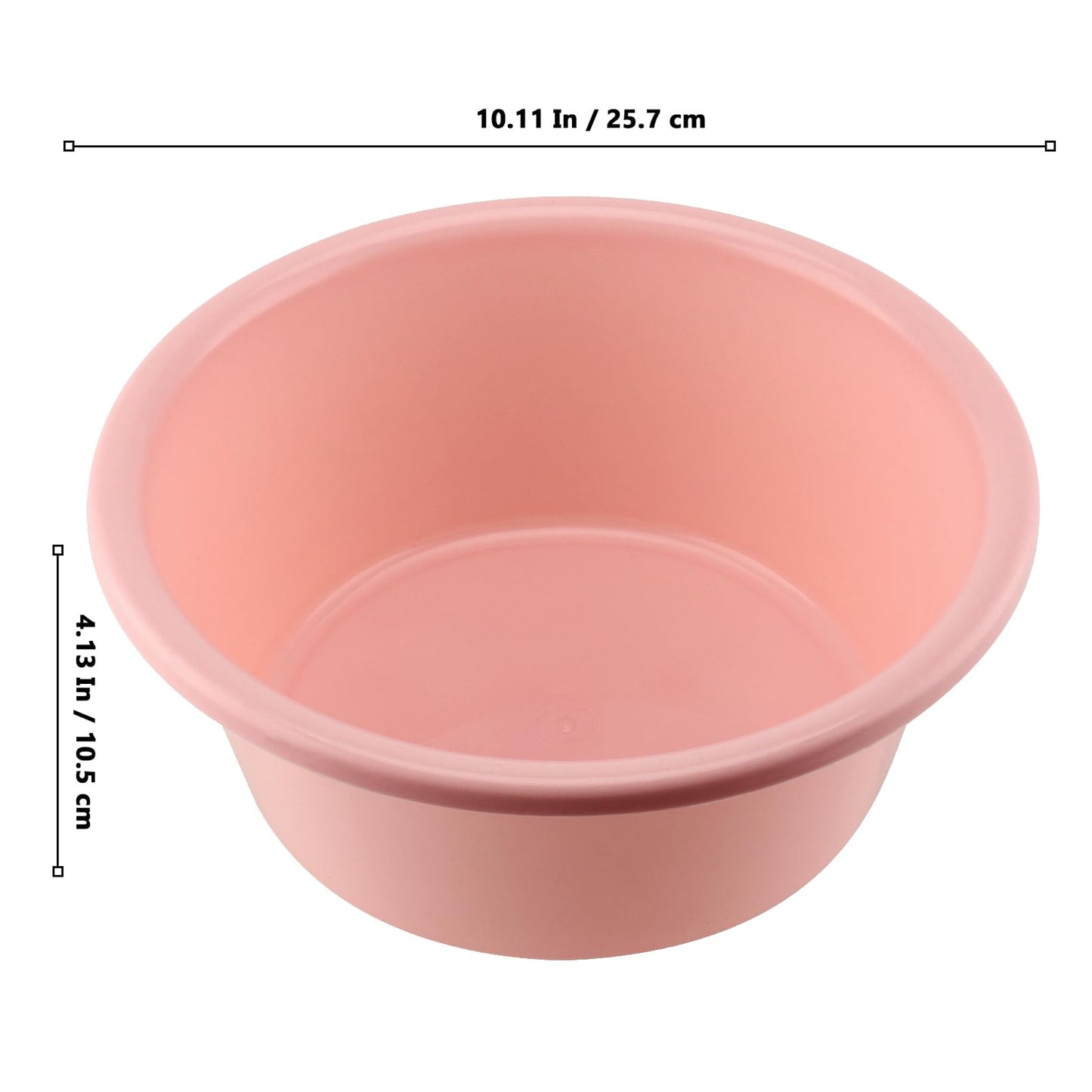 MUKLEI 12 Pack Round Plastic Wash Basin, 10x4 Inch Portable Small Plastic Washtub, Stackable Dish Tub for Home Kitchen Camping Outdoor Indoor