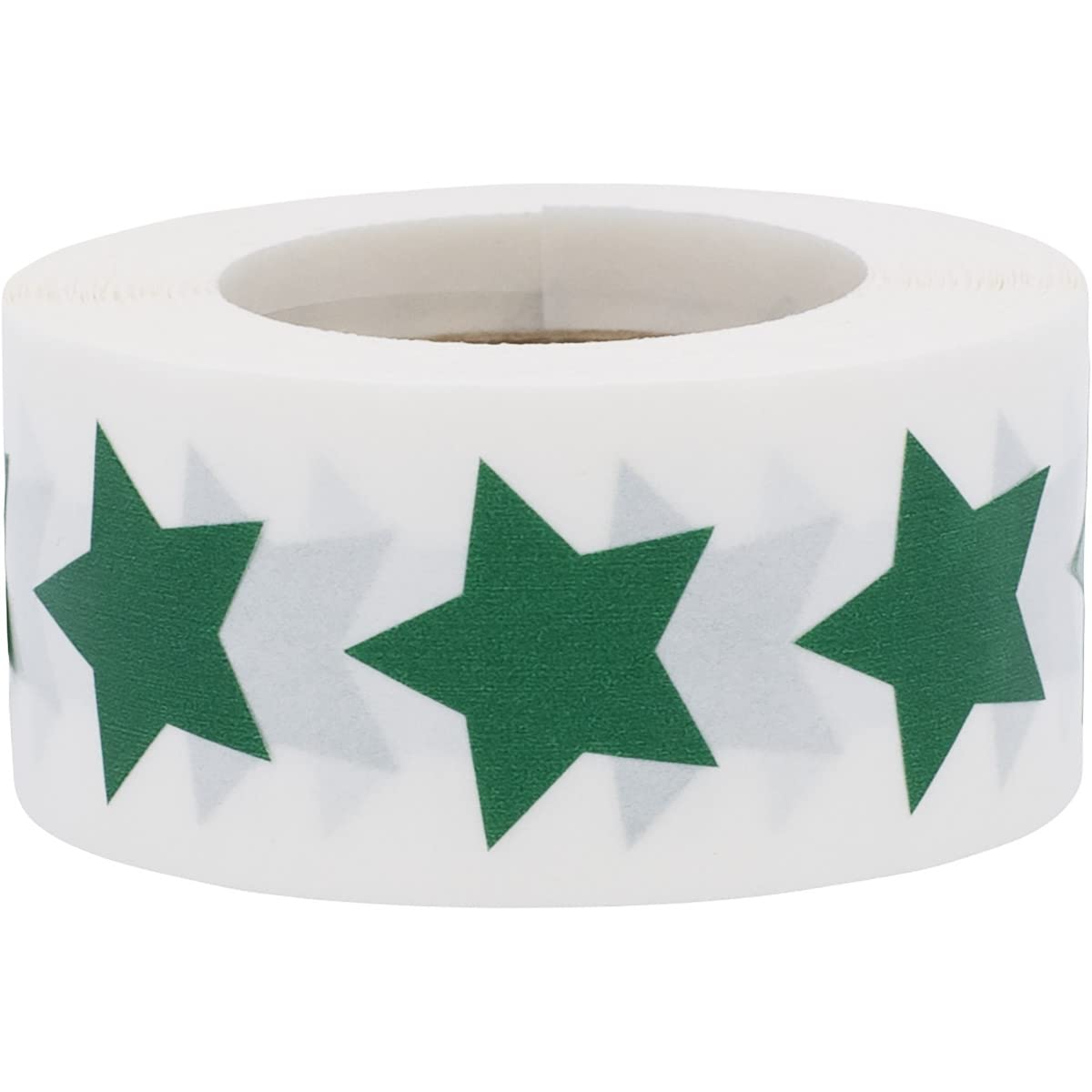 Green Star Stickers, 3/4" Inch, 500 Labels per Roll - Perfect for Reward Systems, Decorating, and Crafting in Schools, Offices, Home and Personal Use