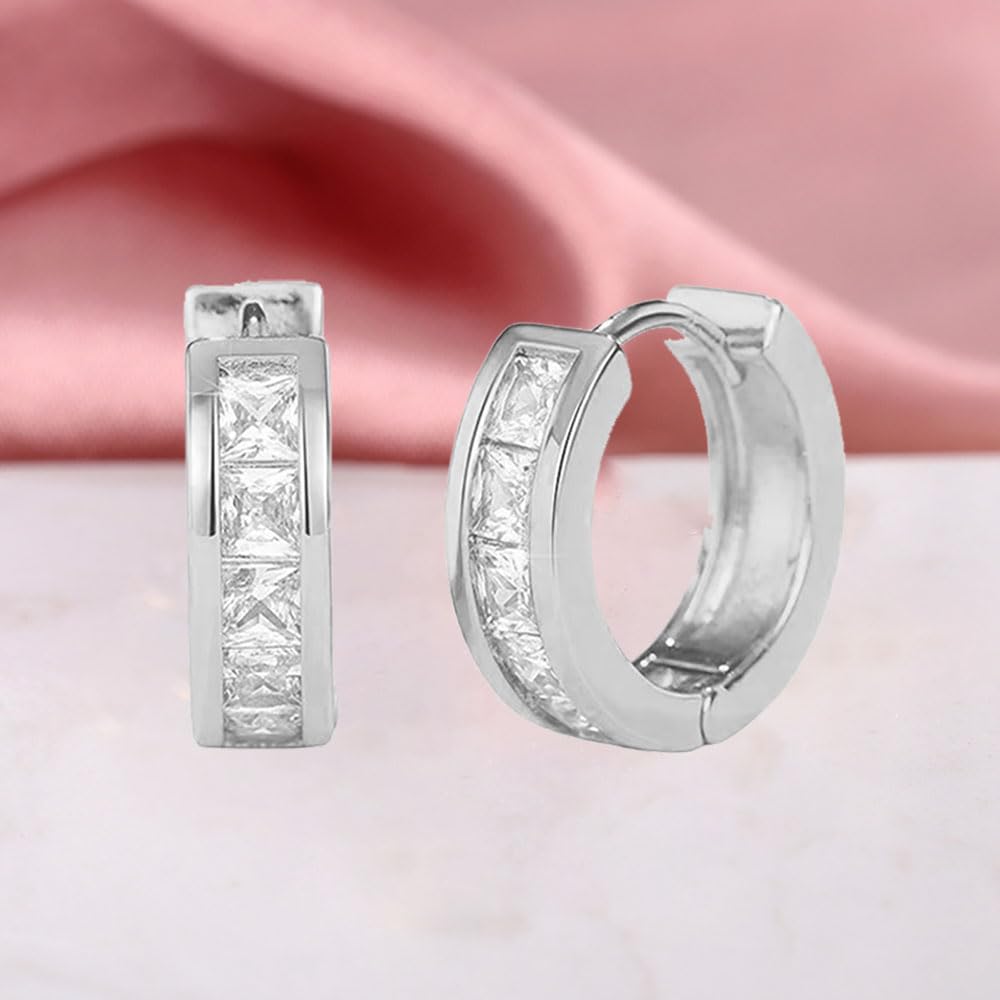 Histone Lymphatic Earring For Women, Lovefinity™ Honorable Joy Halolux Lymphvity Magnetotherapy Germanium Earrings Hoop Jewelry Gifts (Silver)