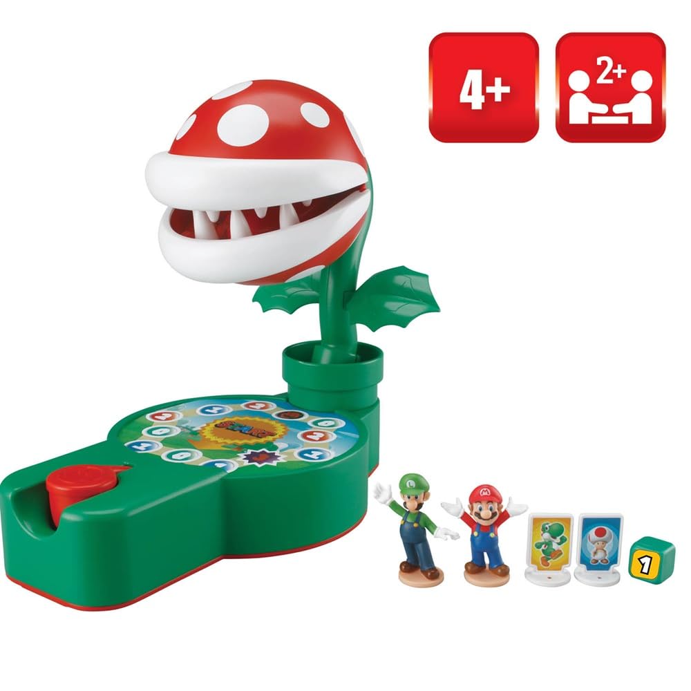 EPOCH Games - Super Mario Piranha Plant Escape Tabletop Game – Kids Family Board Game for Multiplayer Game Night, Ages 4+