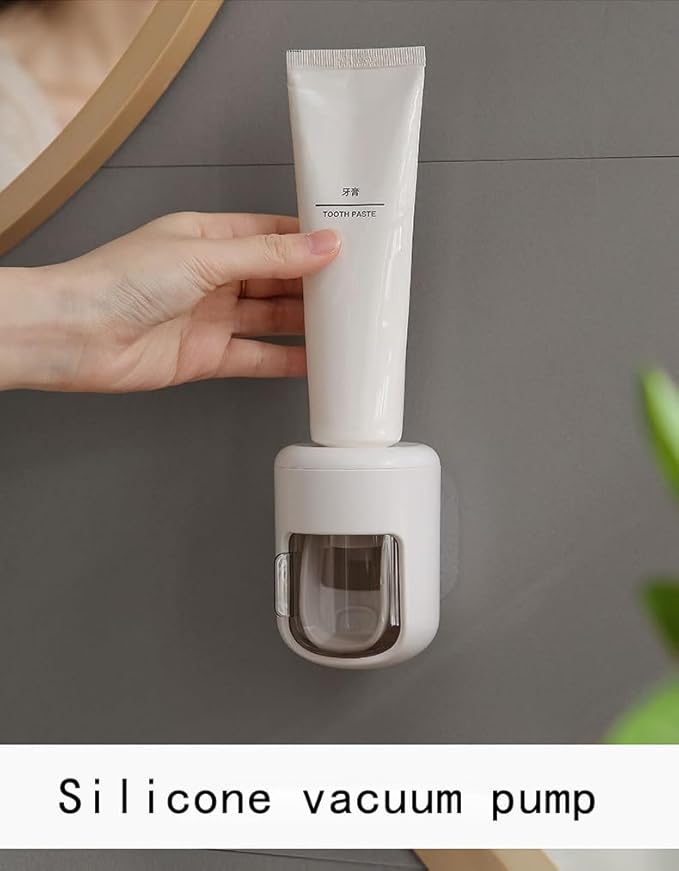 𝟐𝟎𝟐𝟓 𝐔𝐩𝐠𝐫𝐚𝐝𝐞𝐝 So Nice Toothpaste Dispenser Wall Mounted Bathroom Automatic Toothpaste Squeezer,Visualization of Toothpaste Flow Rate(White&Transparent)