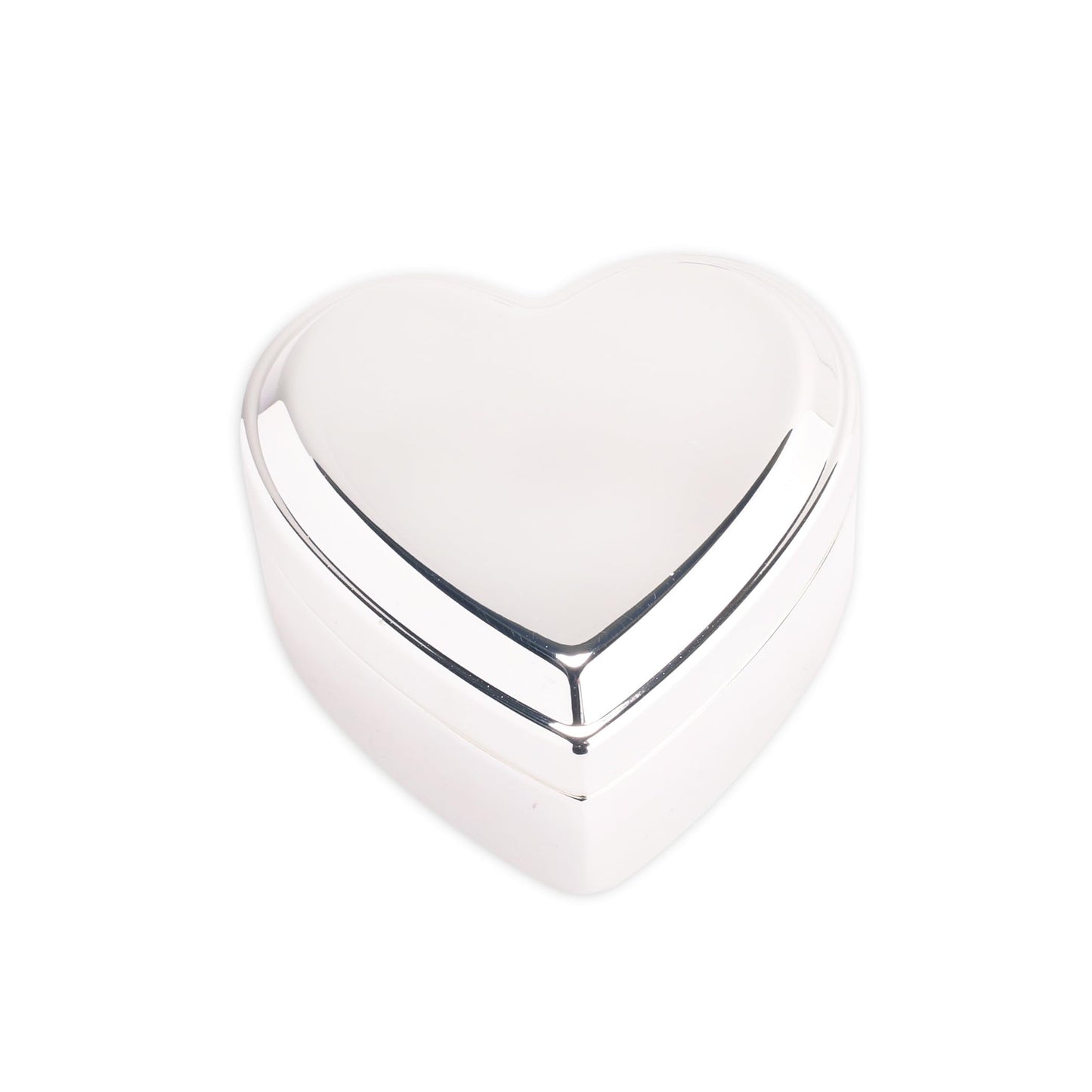 Cherished Moments Heart Shaped Jewelry Keepsake Box for Jewelry, Trinkets or Special Treasures, Silver Toned