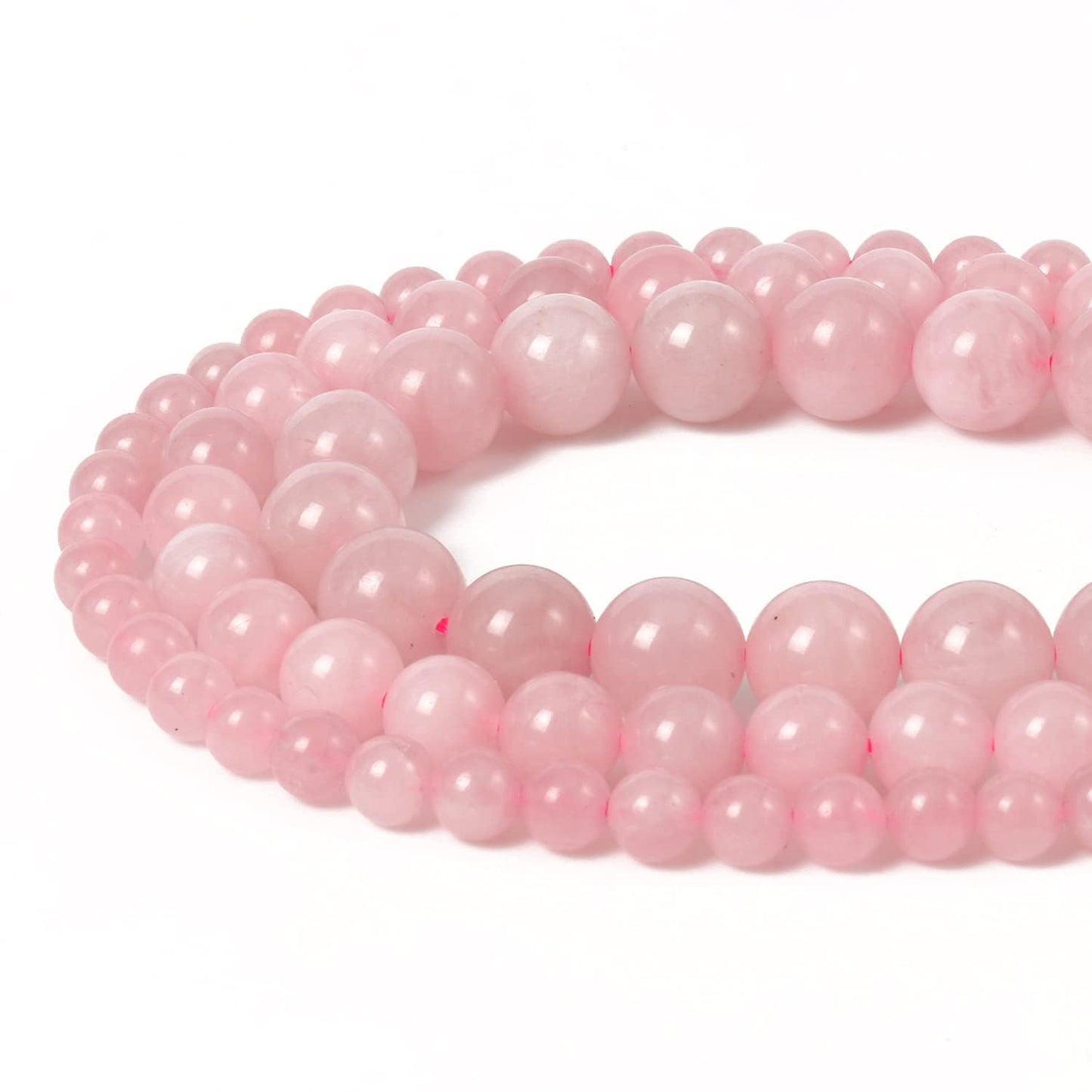 About 60pcs 6mm Natural Stone Beads Rose Quartz Beads Crystal Gemstone for Jewelry Making, DIY Bracelet Necklace
